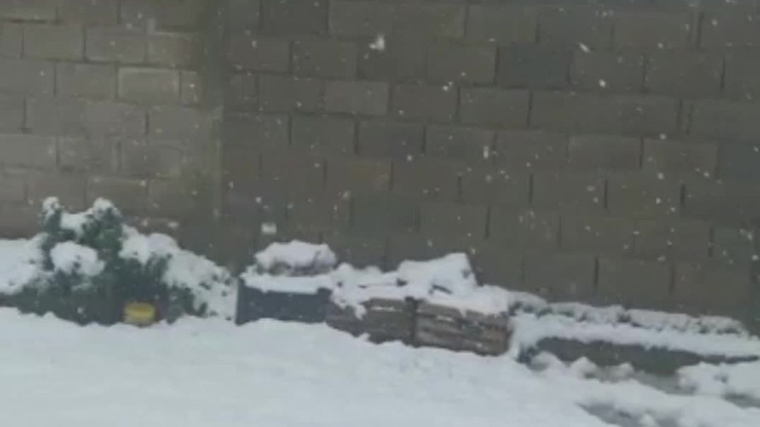 ⁣Ahora nieva con fuerza en El Bolsón