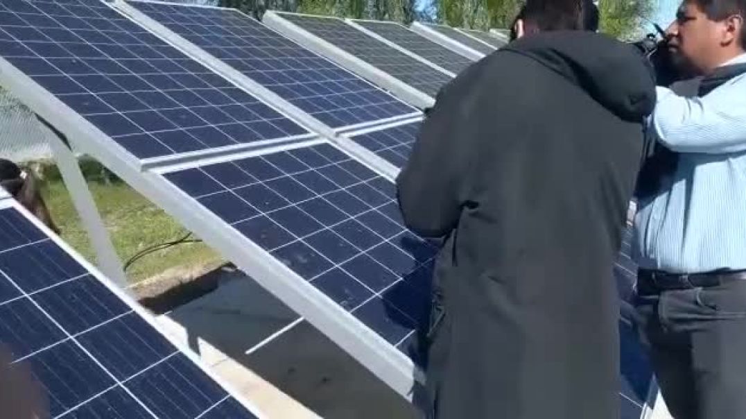 ⁣Arcioni inauguró los paneles solares de la Escuela Agrotécnica N° 733 de Gaiman