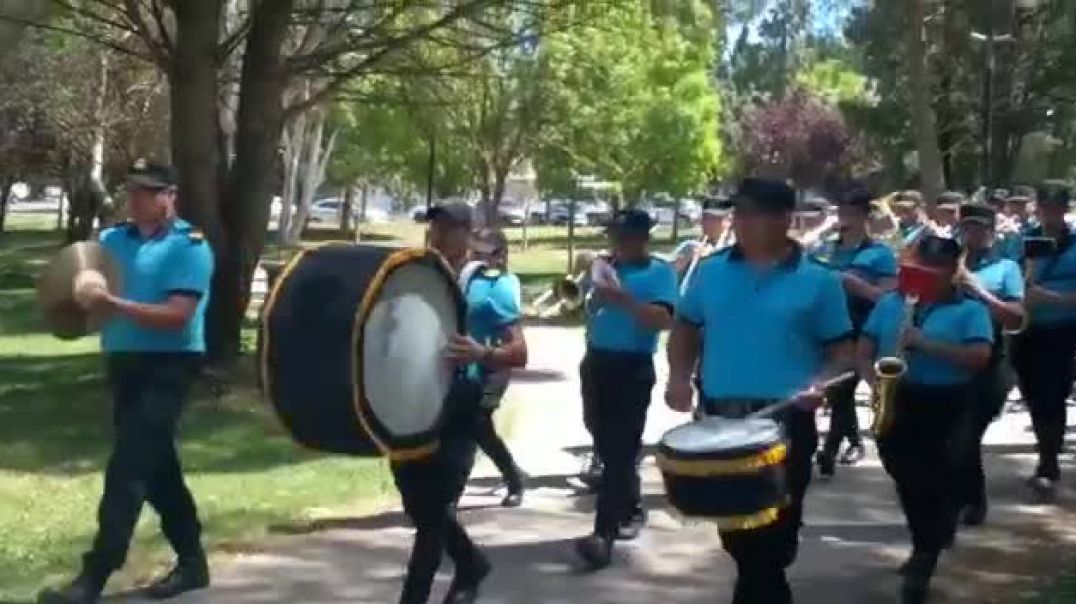 "Vamos vamos, Argentina": la Banda de la Policía del Chubut se pone a tono con el Mundial