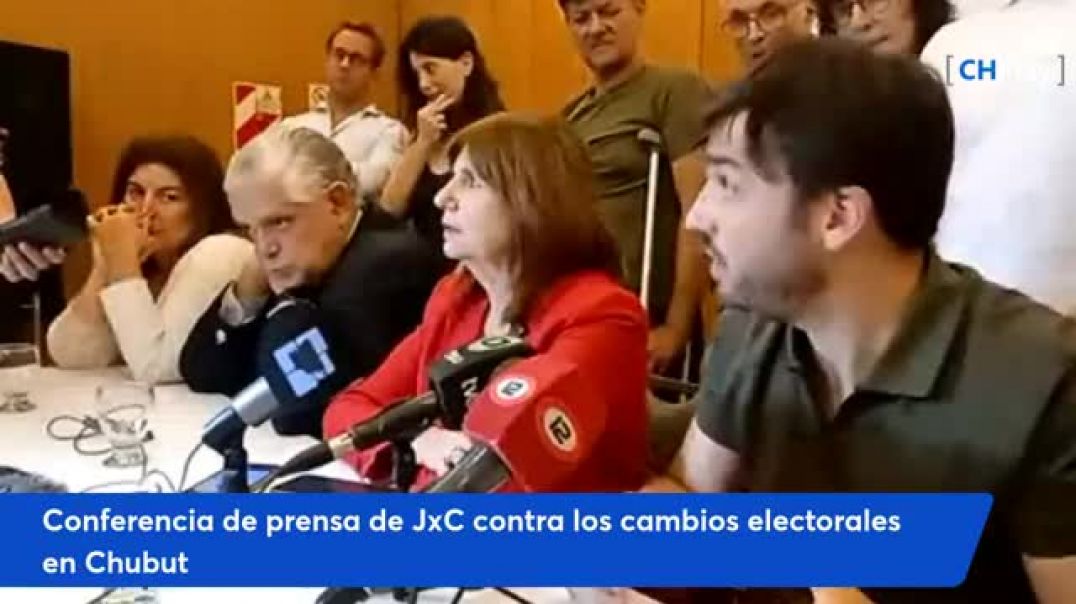 ⁣Conferencia de prensa de JxC por las posibles modificaciones en las reglas electorales en Chubut