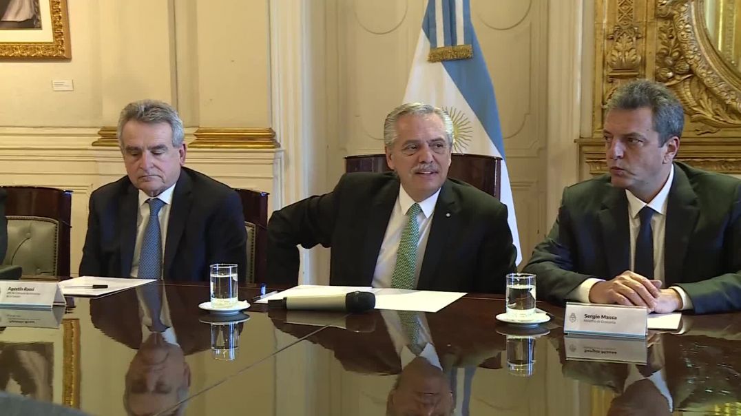 ⁣Alberto Fernández, Massa y Rossi participan de la reunión de Gabinete de ministros en Casa Rosada