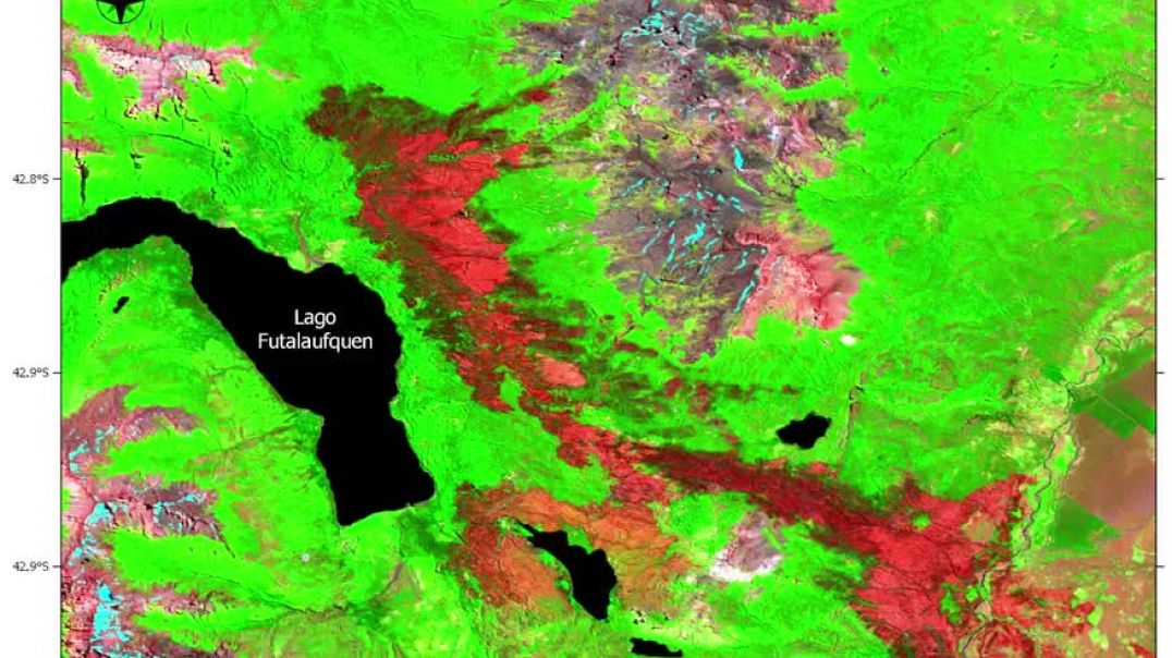 ⁣Imágenes satelitales muestran la evolución de los incendios en el Futaleufú, Chubut.
