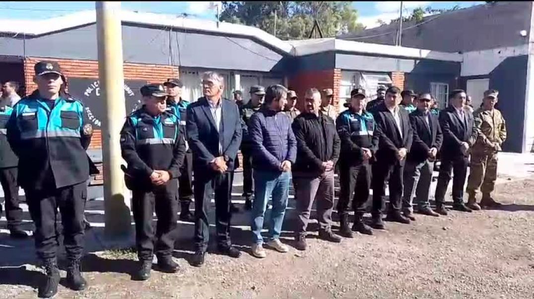 ⁣Acto por el aniversario de la División Canes de la Policía del Chubut